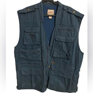 Vintage Woolrich Hunting Fishing Vest Size 2XL Pockets Back Vent
